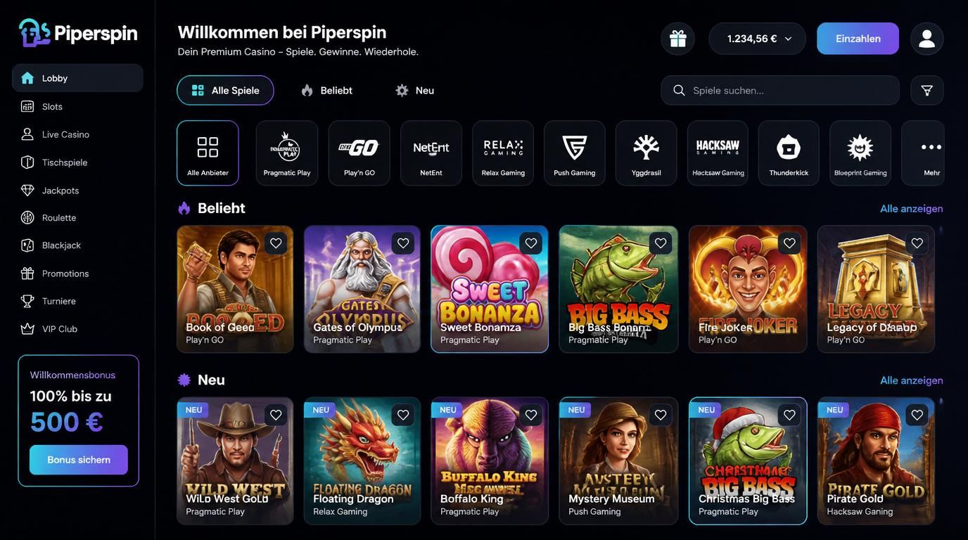 Piper Spin Casino: Review für Spieler aus Deutschland
